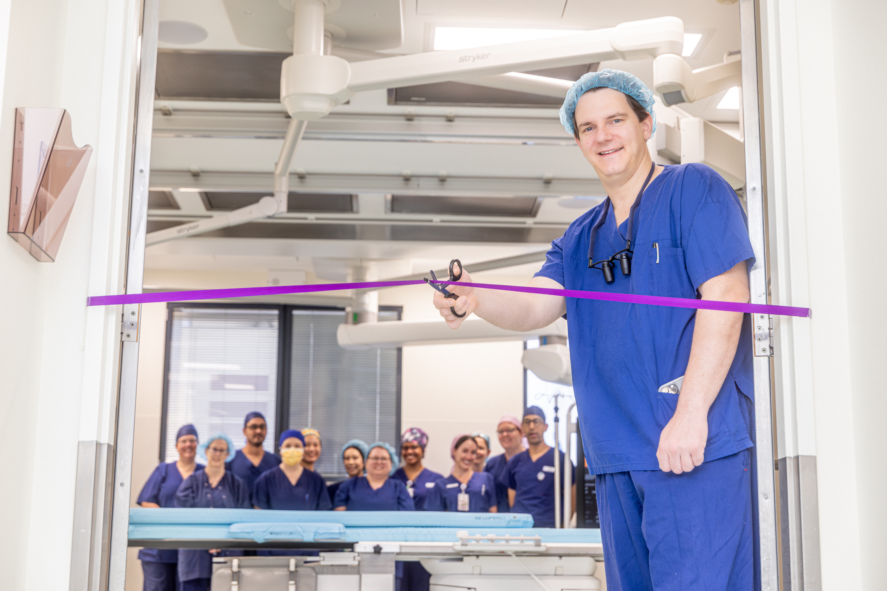 Raoul Mayer and members from SVHM’s surgical team